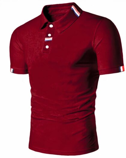 Polo à manches courtes et drapeau français pour homme