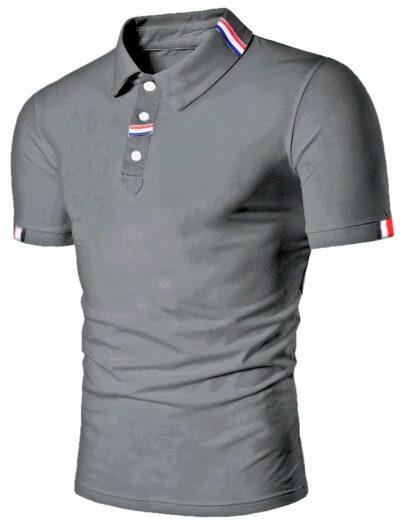 Polo à manches courtes et drapeau français pour homme