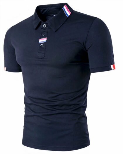 Polo à manches courtes et drapeau français pour homme