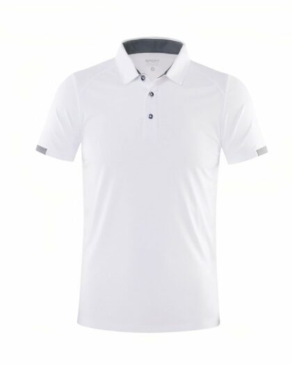 Polo à manches courtes et tissu respirant pour homme