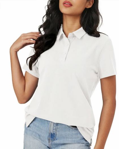 Polo à manches courtes pour femme, classique