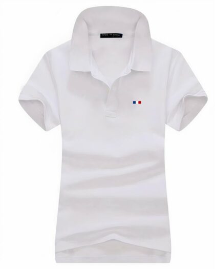Polo brodé logo France pour femme