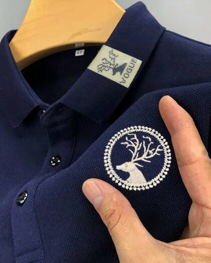 Polo broderie de cerf pour homme