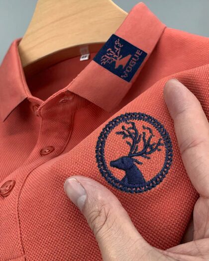 Polo broderie de cerf pour homme