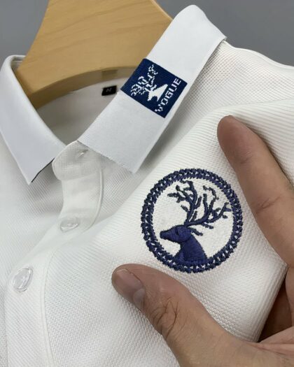 Polo broderie de cerf pour homme