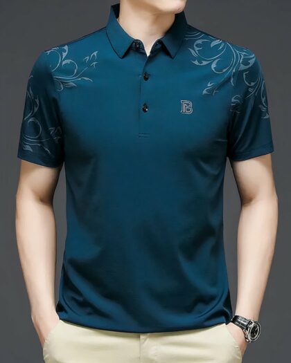 Polo chic à motif sur les épaules pour homme