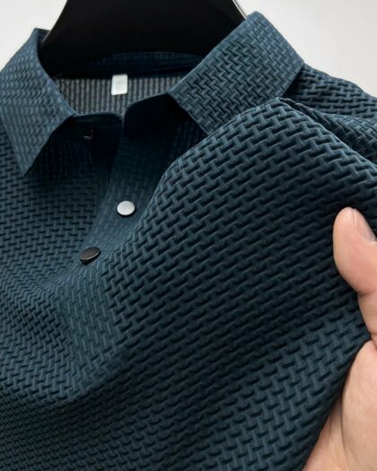 Polo chic en tissu gaufré pour homme