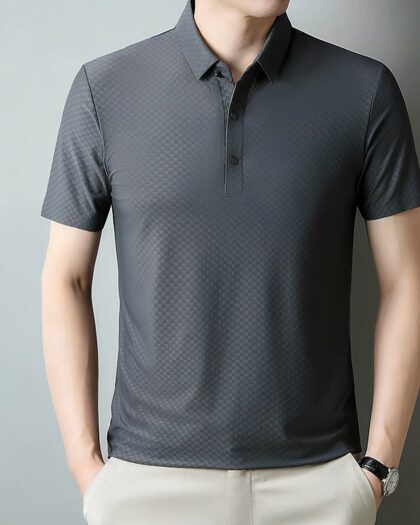 Polo chic imprimé carreaux pour homme
