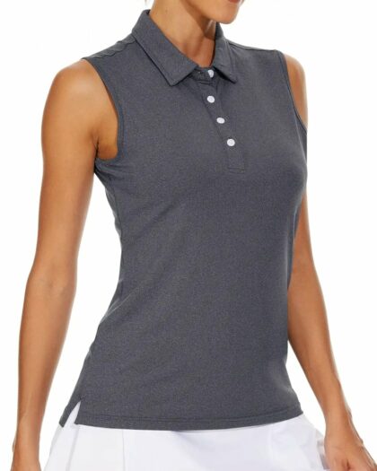 Polo de golf pour femme sans manches