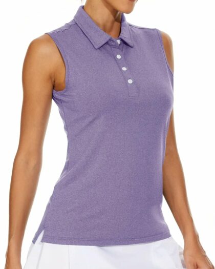 Polo de golf pour femme sans manches