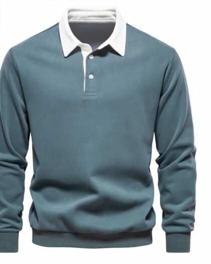 Polo épais à manches longues pour homme