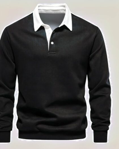 Polo épais à manches longues pour homme