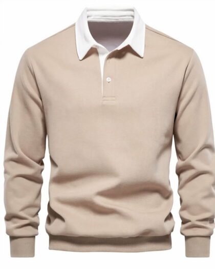 Polo épais à manches longues pour homme