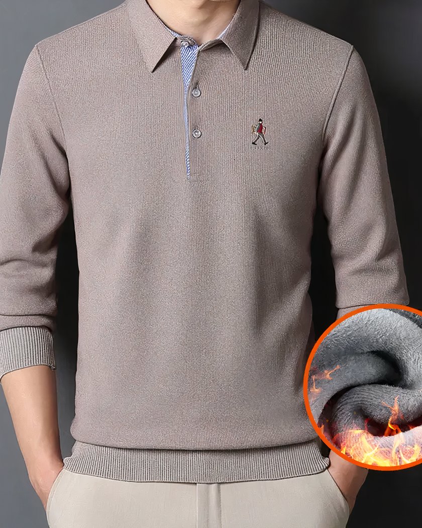 Polo Fourre A Manches Longues Pour Homme 4
