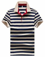 Polo marinière manches courtes pour homme