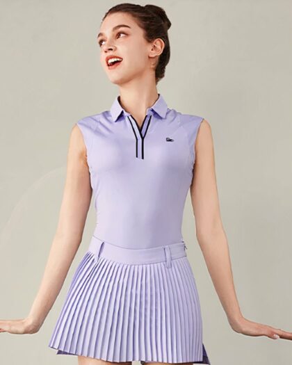 Polo sans manches respirant pour femme