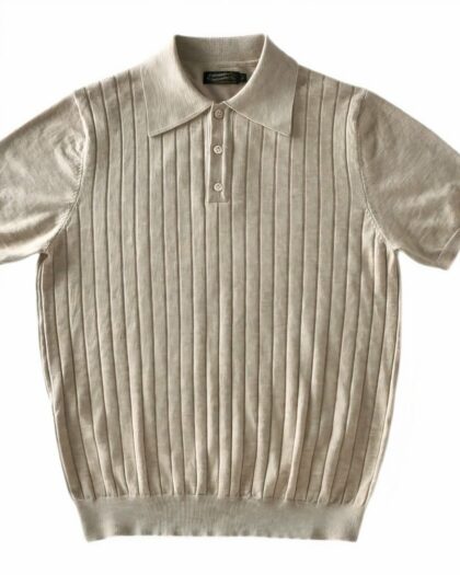 Polo vintage en tricot pour homme