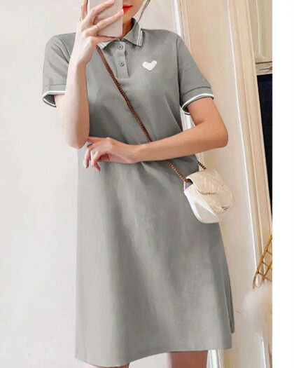 Robe polo droite pour femme