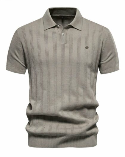 Polo chic en tricot avec rayures pour homme