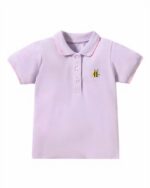 Polo d'été à manches courtes en coton pour fille