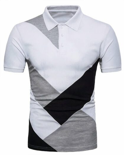 Polo de sport à manches courtes pour homme à bandes croisées