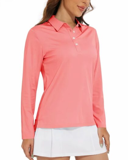 Polo de sport à manches longues pour femme