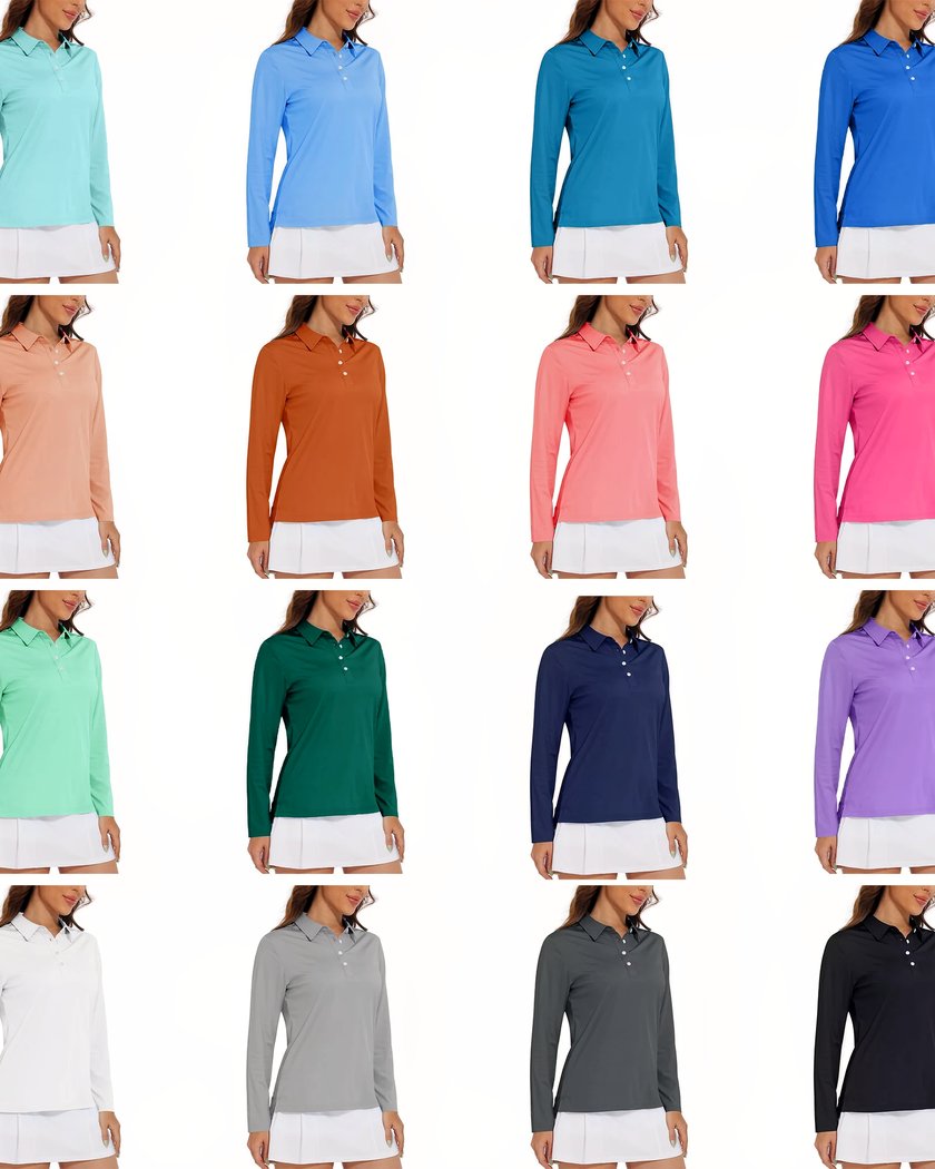 Polo De Sport A Manches Longues Pour Femme