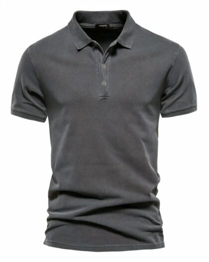 Polo décontracté à manches courtes pour homme
