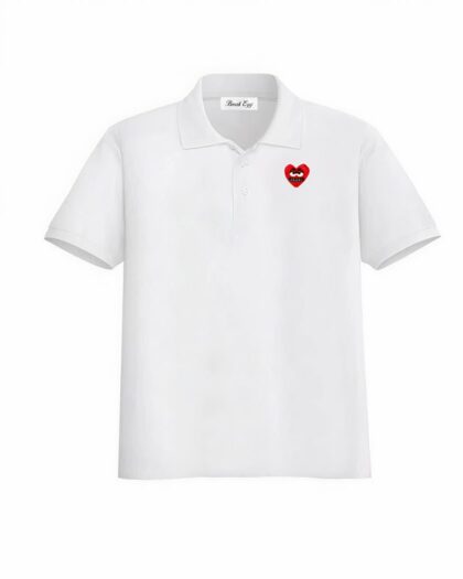 Polo en coton à manches courtes pour garçon dessin brodé