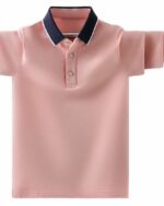 Polo rose manches longues rose
